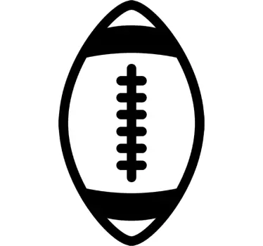 Sticker rugby icône ballon - TenStickers