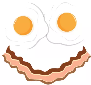 Sticker lard et oeufs - TenStickers