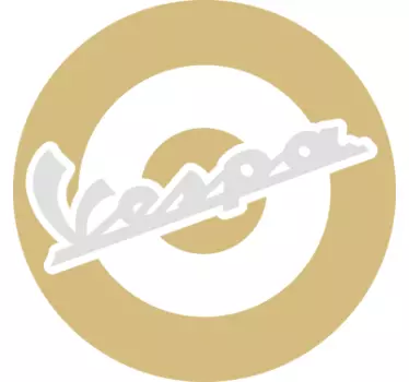 Sticker moto logo vespa doré - TenStickers