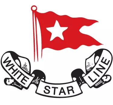 Sticker logo White Star Line Titanic couleur - TenStickers