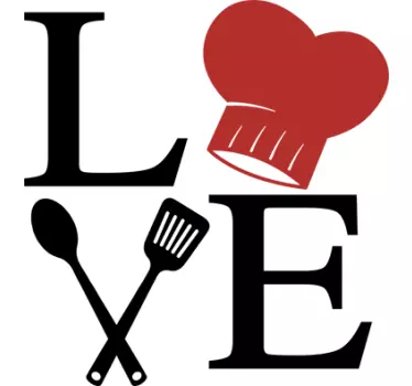 Sticker cuisine love et icones - TenStickers