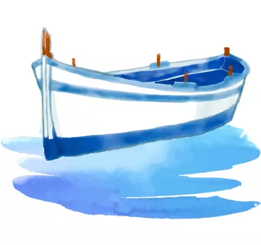 Sticker muraux salon barque couleurs pastels - TenStickers