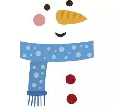Sticker Noel Maison Bonhomme de Neige Frigorifique - TenStickers