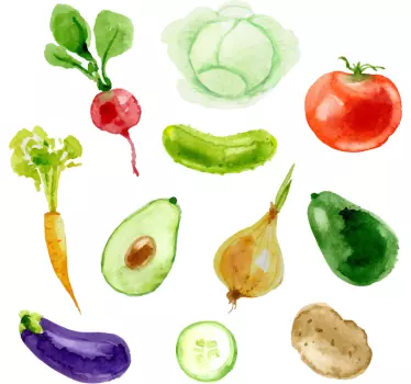 Sticker cuisine de fruits et légumes - TenStickers