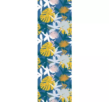 Sticker Fleur Décoration Florale pour Porte - TenStickers