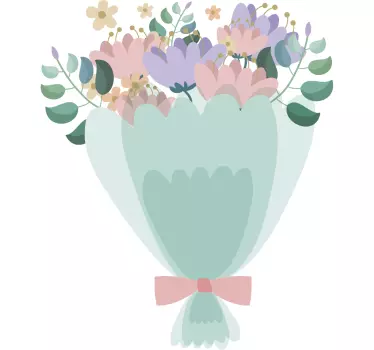 Sticker Mural fleurs style vintage - TenStickers