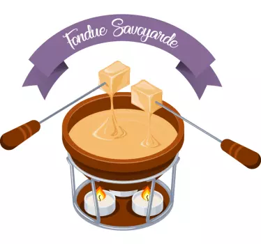Sticker Mural Fondue Savoyarde - TenStickers