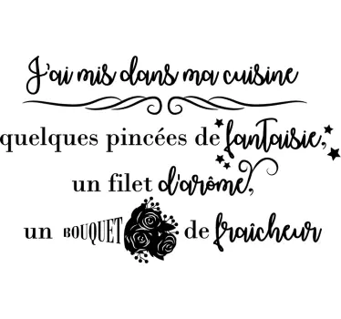 Sticker cuisine j'ai mis dans ma cuisine - TenStickers
