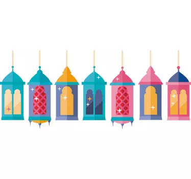 Sticker Mural Lampes Orientales - TenStickers