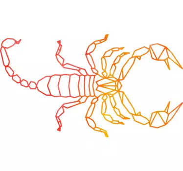 Sticker Mural Scorpion Géométrique - TenStickers