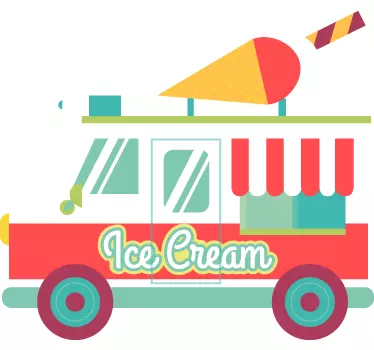 Sticker marchand de glaces - TenStickers