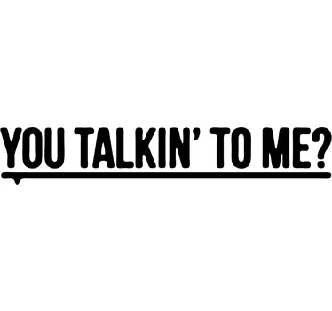Sticker miroir you talkin' to me - TenStickers