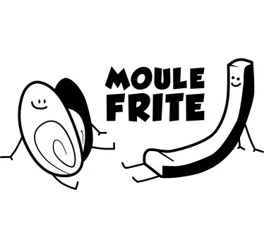 Sticker cuisine moule frite - TenStickers