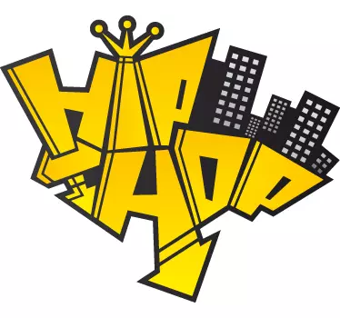 Sticker mural logo hip hop - TenStickers