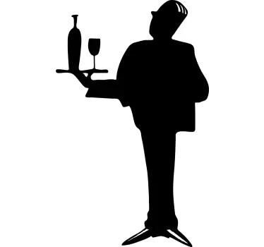 Sticker ardoise Serveur chic - TenStickers