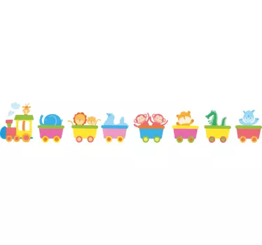Sticker mural train animal - TenStickers