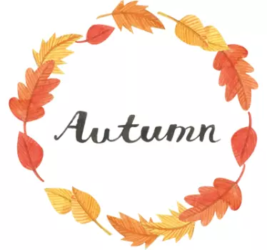Sticker nature arrangement de feuilles d'automne - TenStickers
