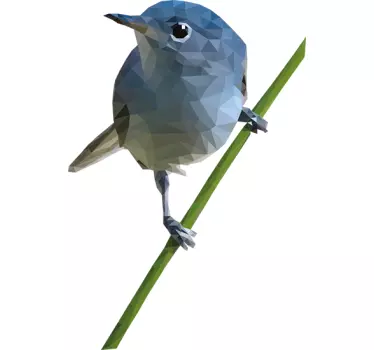 Sticker oiseau polygonal - TenStickers