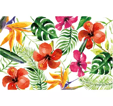 Sticker ordinateur fleurs et plantes - TenStickers