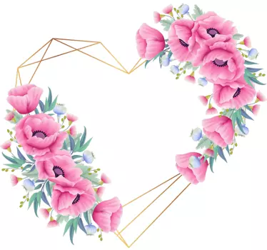 Sticker citation Amour Coeur Feuilles Eucalyptus - TenStickers