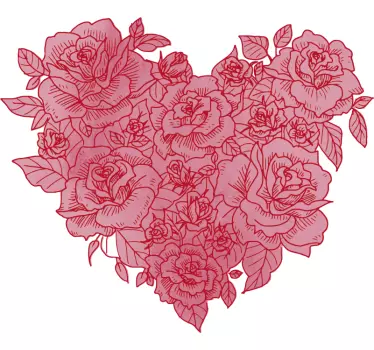 Sticker Amour Coeur Saint Valentin - TenStickers