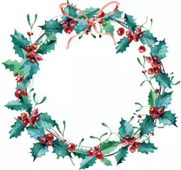 Sticker ornement floral Noel - TenStickers