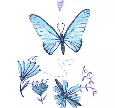 Sticker papillons couleur aquarelle - TenStickers