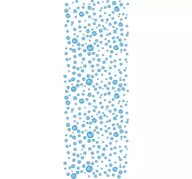 Sticker paroi douche gouttes eau - TenStickers