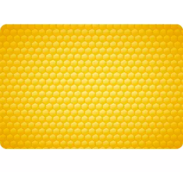Sticker Ordinateur Portable Alvéoles Ruches Abeilles - TenStickers