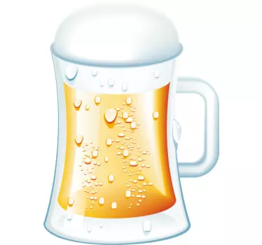 Sticker pinte de bière - TenStickers