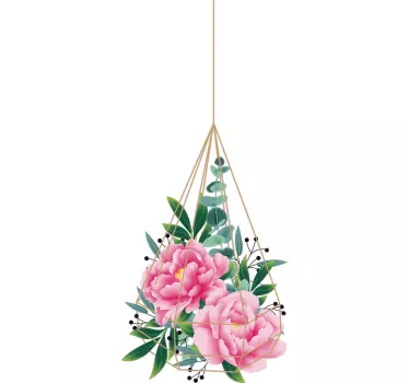 Sticker Maison Fleurs en Cage - TenStickers
