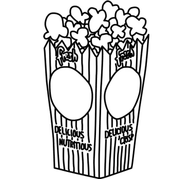 Sticker pop corn - TenStickers