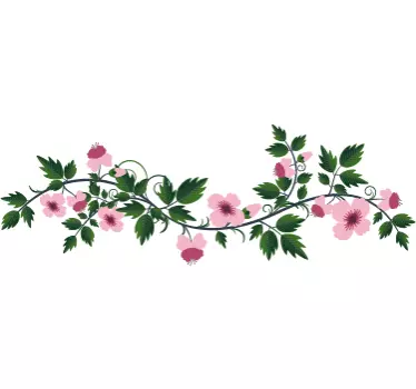 Sticker porte manteau floral - TenStickers