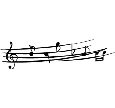 Sticker musique portée partition - TenStickers