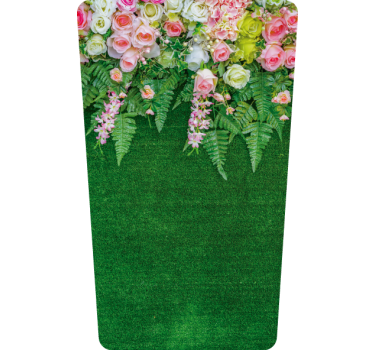 Sticker pour poubelle fleurs - TenStickers