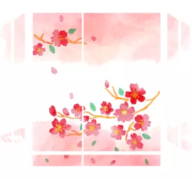 Sticker Ps4 fleurs de cerisier - TenStickers