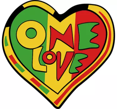 Sticker amour rasta one love - TenStickers