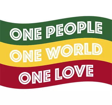 Sticker Rastafari écriture - TenStickers