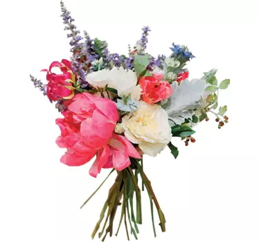 Sticker fleurs mariage réaliste bouquet - TenStickers