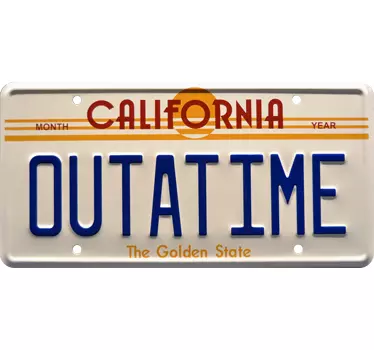 Sticker retour vers futur outatime - TenStickers