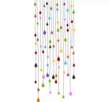 Sticker rideau de pluie - TenStickers