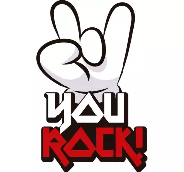 Sticker Musique Dessin You Rock - TenStickers