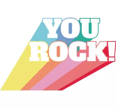 Sticker Musique You Rock Multicolore - TenStickers