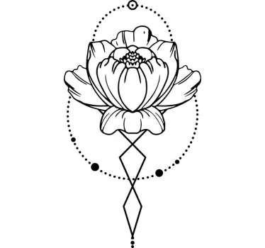 Sticker rose moderne - TenStickers