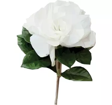 Sticker rose polygonal - TenStickers