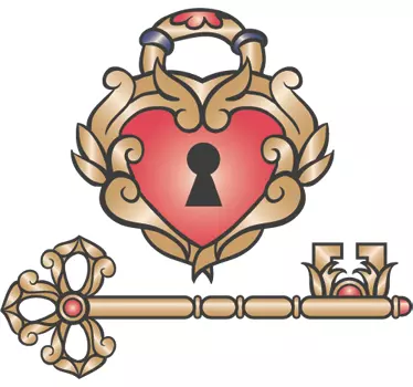 Sticker serrure amour - TenStickers