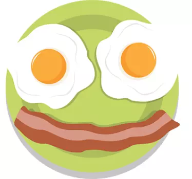 Sticker smiley sourire nourriture - TenStickers