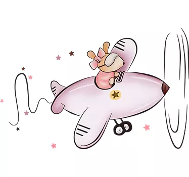 Sticker souris avion - TenStickers