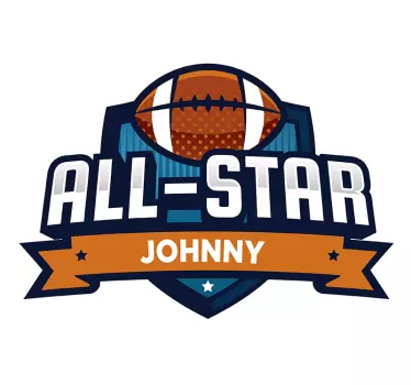 Sticker sport emblème du football all-star - TenStickers