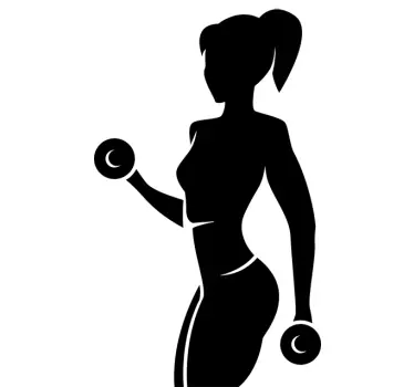Sticker sport femme fitness - TenStickers
